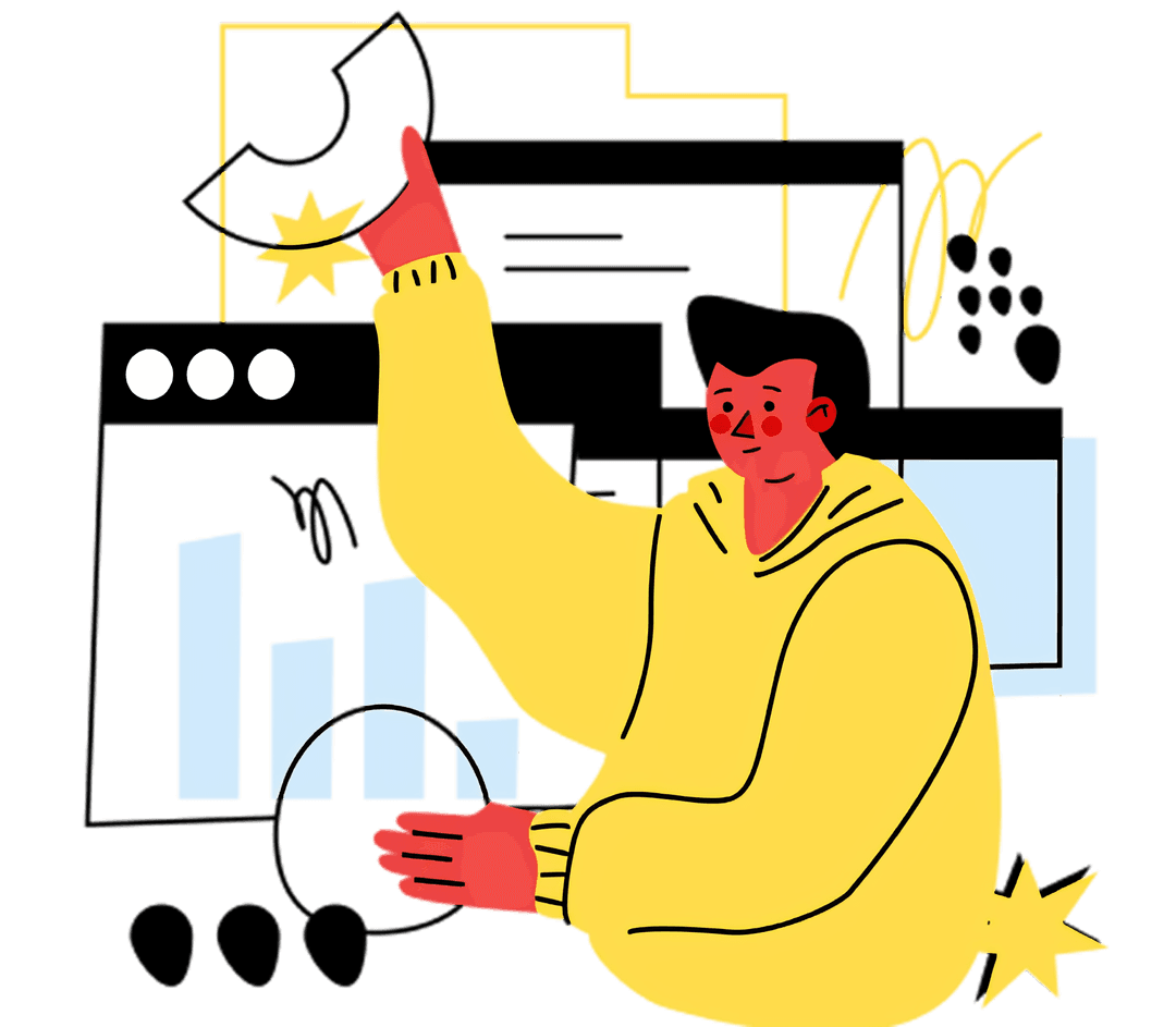 alguerocode hero section, development vector image